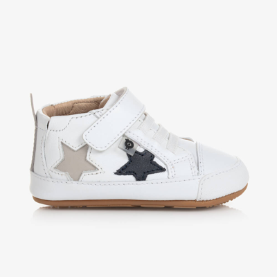 Old Soles Babies' Boys White Leather Star Trainers