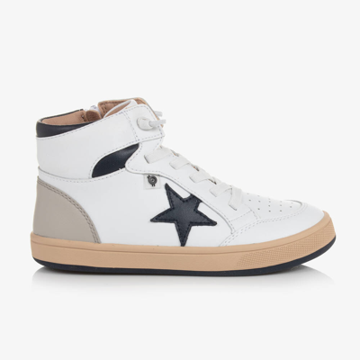Old Soles Kids' Boys White Leather High-top Trainers