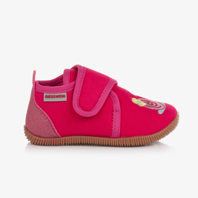 Giesswein Kids' Girls Fuchsia Pink Cotton Slippers