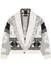 Alanui Icon Jacquard Cardigan Bomber In White