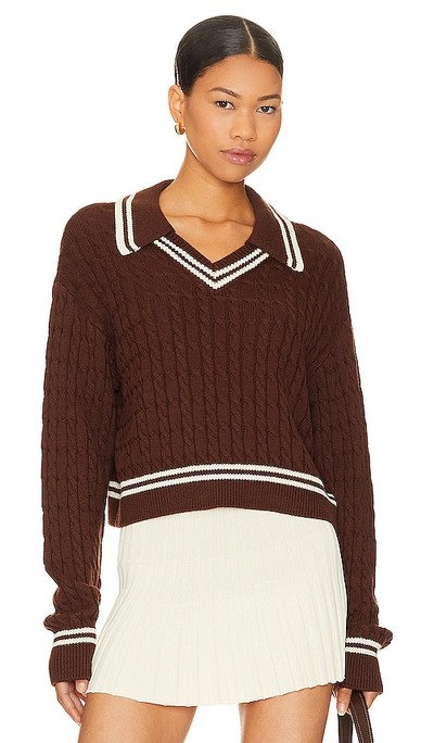 Lovers & Friends Eilir Sweater In Chocolate