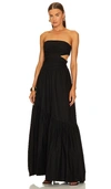 A.l.c Lark Strapless Drop-waist Maxi Dress In Black