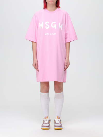 Msgm Dress  Woman Color Pink In Pink