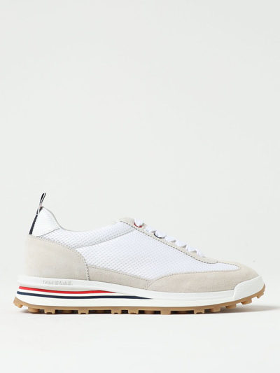 THOM BROWNE SNEAKERS IN NYLON AND SUEDE,E63291001