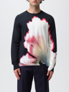 Alexander Mcqueen Solarised Flower Jumper In Blue