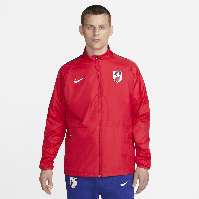 Nike Red Usmnt Academy Awf Raglan Full-zip Jacket