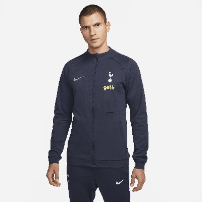 Nike Tottenham Hotspur Academy Pro  Men's Full-zip Knit Soccer Jacket In Blue