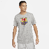 Nike Men's  Fc Barcelona Crest Soccer T-shirt In Grey