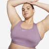 Nike Women's Swoosh Medium Support Padded Sports Bra (plus Size) In Purple