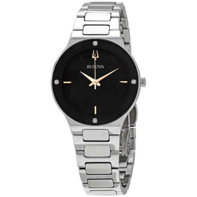 Pre-owned Bulova Millennia 96r231 32 Mm Women's Watch - Black Dial