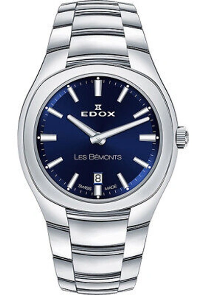 Pre-owned Edox 57004-3buin Les Bemonts Ladies Watch 30mm 3atm