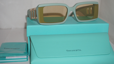 Pre-owned Tiffany & Co Sunglasses Green Light Yellow Tf4197 8365/8 62 17 140