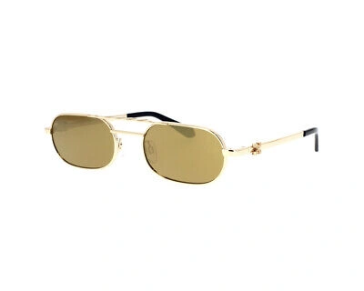 Pre-owned Off-white Sunglasses Baltimore Gold Mirror Gold Man Woman