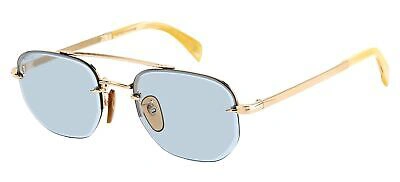 Pre-owned David Beckham Db 1078/s Gold/light Blue 53/20/150 Men Sunglasses