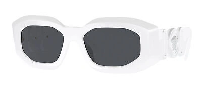 Pre-owned Versace Rock Icons Ve 4425u Capsule Vacanza White/grey 54/18/145 Unisex Sunglass In Gray