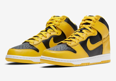 Pre-owned Nike Dunk High Varsity Maize Size 14 Cz8149-002 Black Varsity Maize White In Yellow