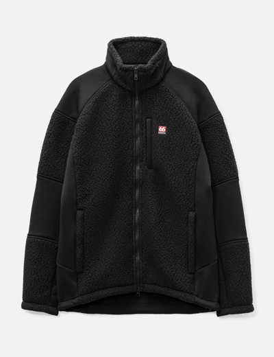 66°north Tindur Technical Shearling Jacket In Black