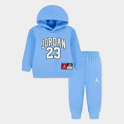 Nike Babies' Jordan Kids' Toddler Jordan Jersey Hoodie And Jogger Pants Set In University Blue