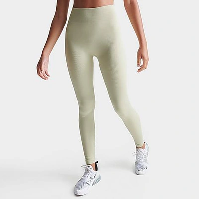 Supply And Demand Pink Soda Sport Women's Ribbed Leggings In Green 