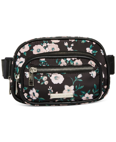 Madden Girl Lucy Fanny Pack In Black Floral
