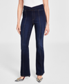 INC INTERNATIONAL CONCEPTS WOMEN'S HIGH RISE ASYMMETRICAL SEAMED BOOTCUT JEANS, CREATED FOR MACY'S