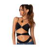 Edikted Women's Amethyst Cut Out Bodysuit In Black