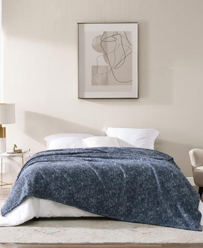 Royal Luxe Closeout!  Ultra Soft Sherpa Blanket, King In Blue