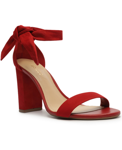 Arezzo Women's Isabelli High Block Sandals In Red