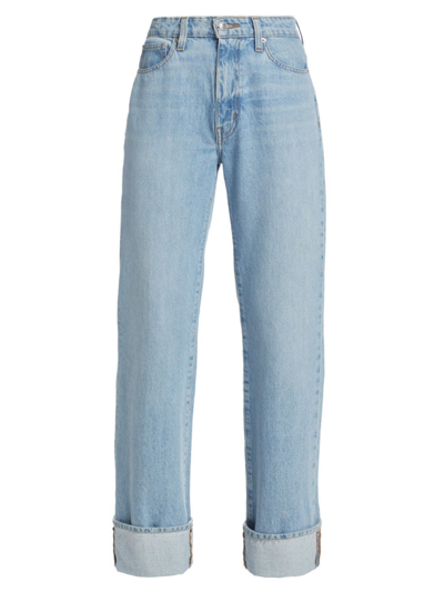 Derek Lam 10 Crosby Women's Farrah High-rise Cuffed Straight Jeans In Astor Vintage