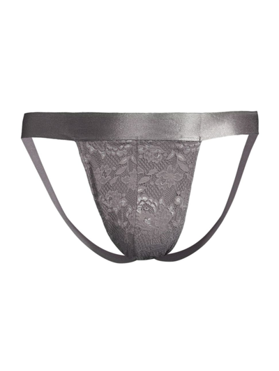 Cosabella Men's Never Satin Trim Jock Strap In Odisha Grey