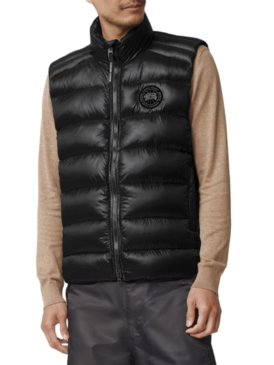 Canada Goose Crofton Nylon Quilted Down Vest In Black