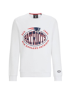 Hugo Boss Boss X Nfl Crewneck Sweatshirt In New England Patriots White