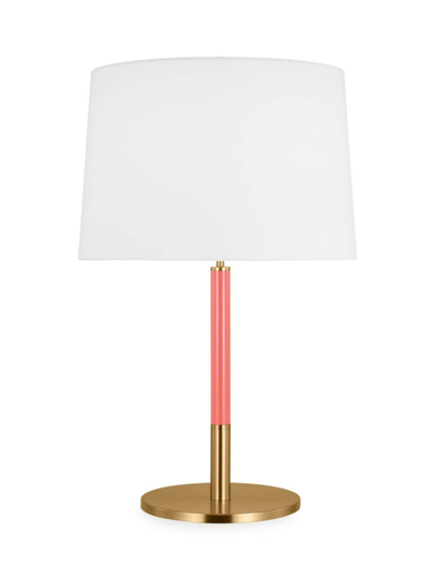 Chapman & Myers Monroe Medium Table Lamp In Burnished Brass Coral