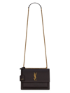 Saint Laurent Sunset Medium Leather Shoulder Bag In Brown