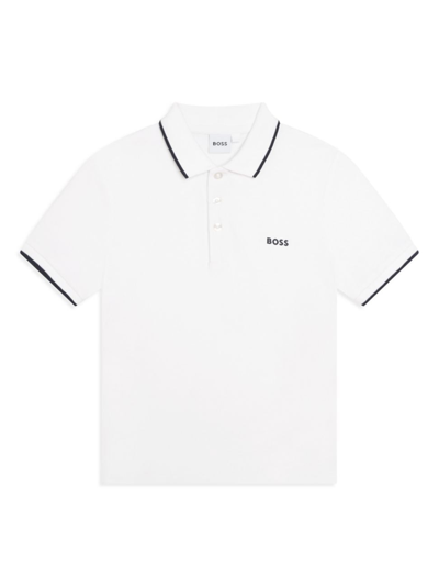 Hugo Boss Kids' Little Boy's & Boy's Logo Polo In White