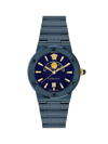 Versace Men's Greca Logo Moonphase Ip Yellow Gold Stainless Steel Bracelet Watch/38mm In Gold Blue
