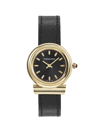 Ferragamo Men's Gancini Stainless Steel & Leather Strap Watch/28mm In Yellow Gold