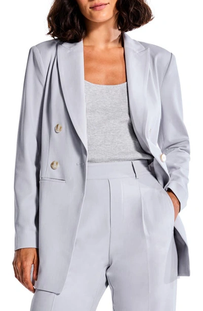 Nic + Zoe The Avenue Double Breasted Blazer In Grey