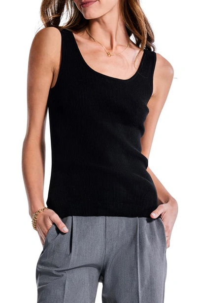 Nic + Zoe Rib Tank In Black Onyx