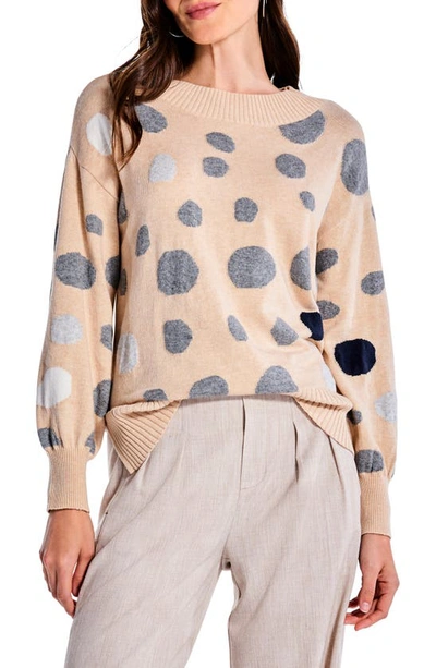 Nic + Zoe Sweet Spot Cotton Blend Sweater In Neutral Multi