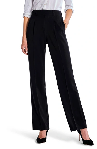 Nic + Zoe Avenue Pleated Wide Leg Trousers In Black