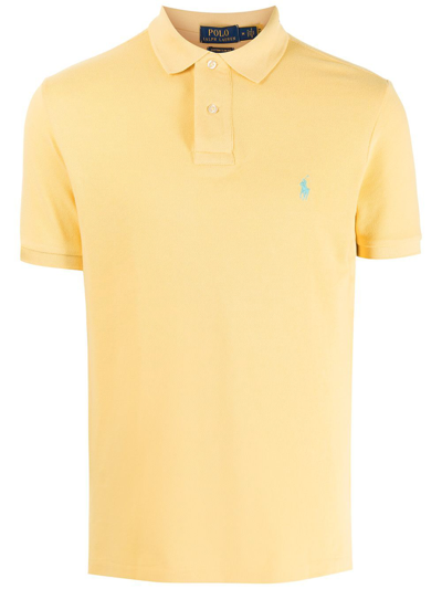 Polo Ralph Lauren Yellow Logo-embroidered Cotton Polo Shirt