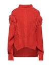 Jijil Woman Turtleneck Orange Size 6 Acrylic, Viscose, Wool, Alpaca Wool