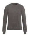 Original Vintage Style Man Sweatshirt Steel Grey Size S Linen, Cotton, Elastane