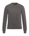 Original Vintage Style Man Sweatshirt Charcoal Size S Linen, Cotton, Elastane In Grey