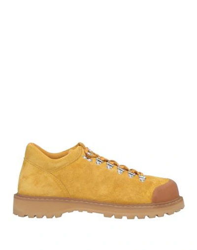 Diemme Man Lace-up Shoes Ocher Size 11.5 Soft Leather In Yellow