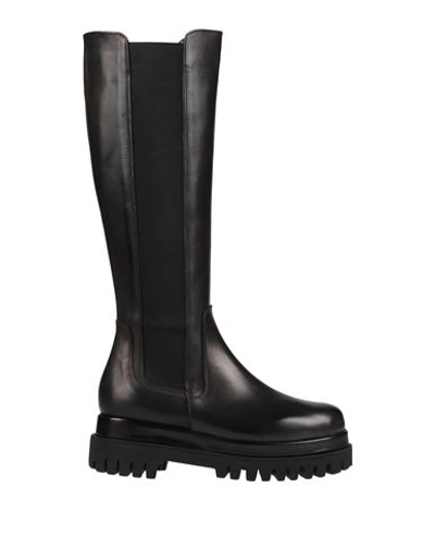 G.p. Per Noy Bologna G. P. Per Noy Bologna Woman Knee Boots Black Size 10 Calfskin