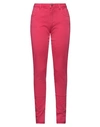 Marani Woman Pants Magenta Size 32 Cotton, Polyester, Elastane