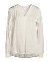 Skills & Genes Woman Blouse Ivory Size L Viscose In White