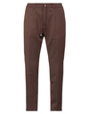Cruna Man Pants Brown Size 36 Virgin Wool, Polyester, Elastane